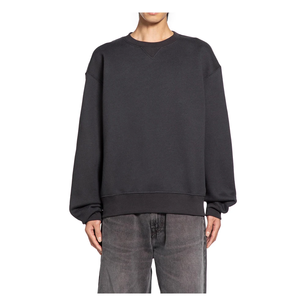 Our Legacy Black Wooly Fleece Crewneck Sweatshirt - Male - Sweatshirts - Black - S - Sweatshirts & Hoodies