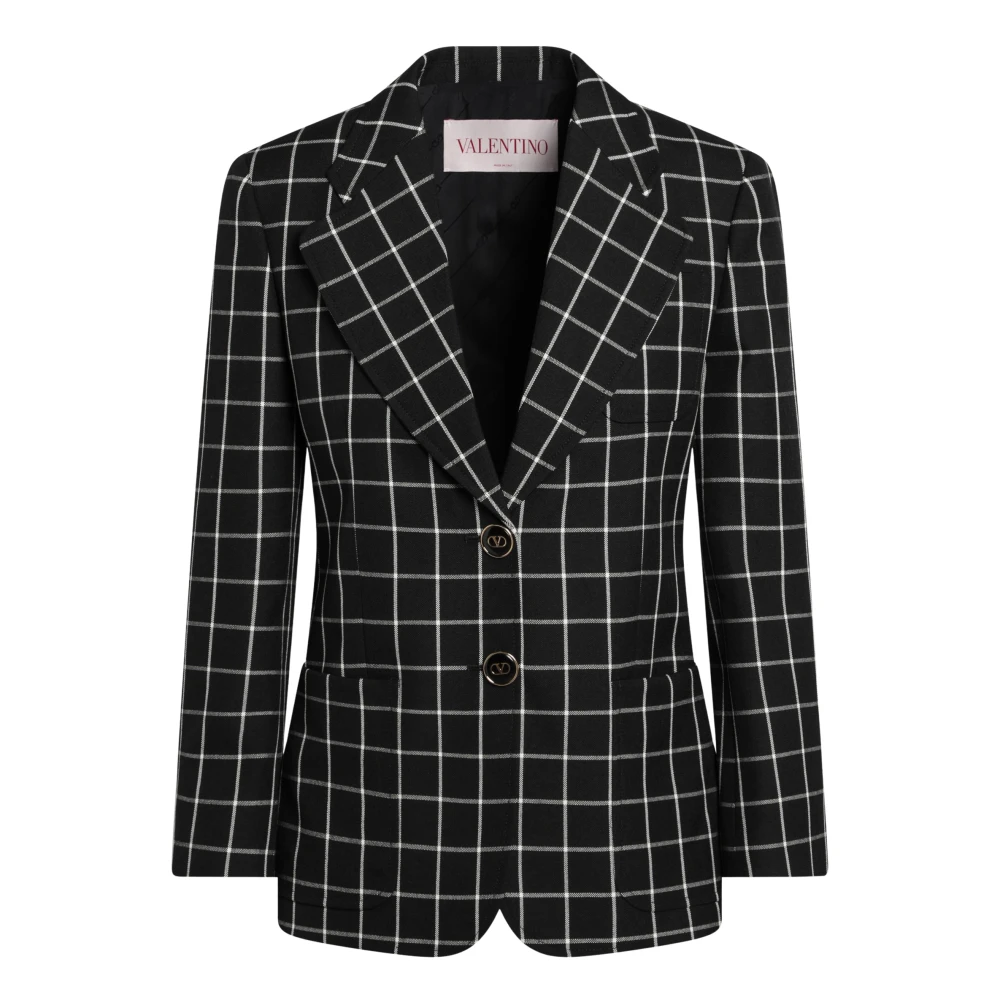 Valentino Garavani Single-Breasted Jas Black Dames
