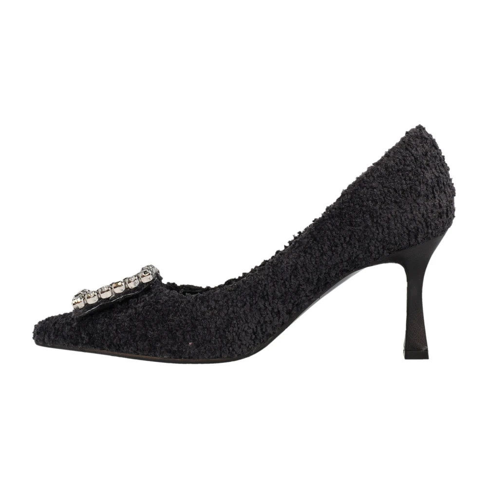 Roberto Festa Nero Bouclé Pumps Black Dames