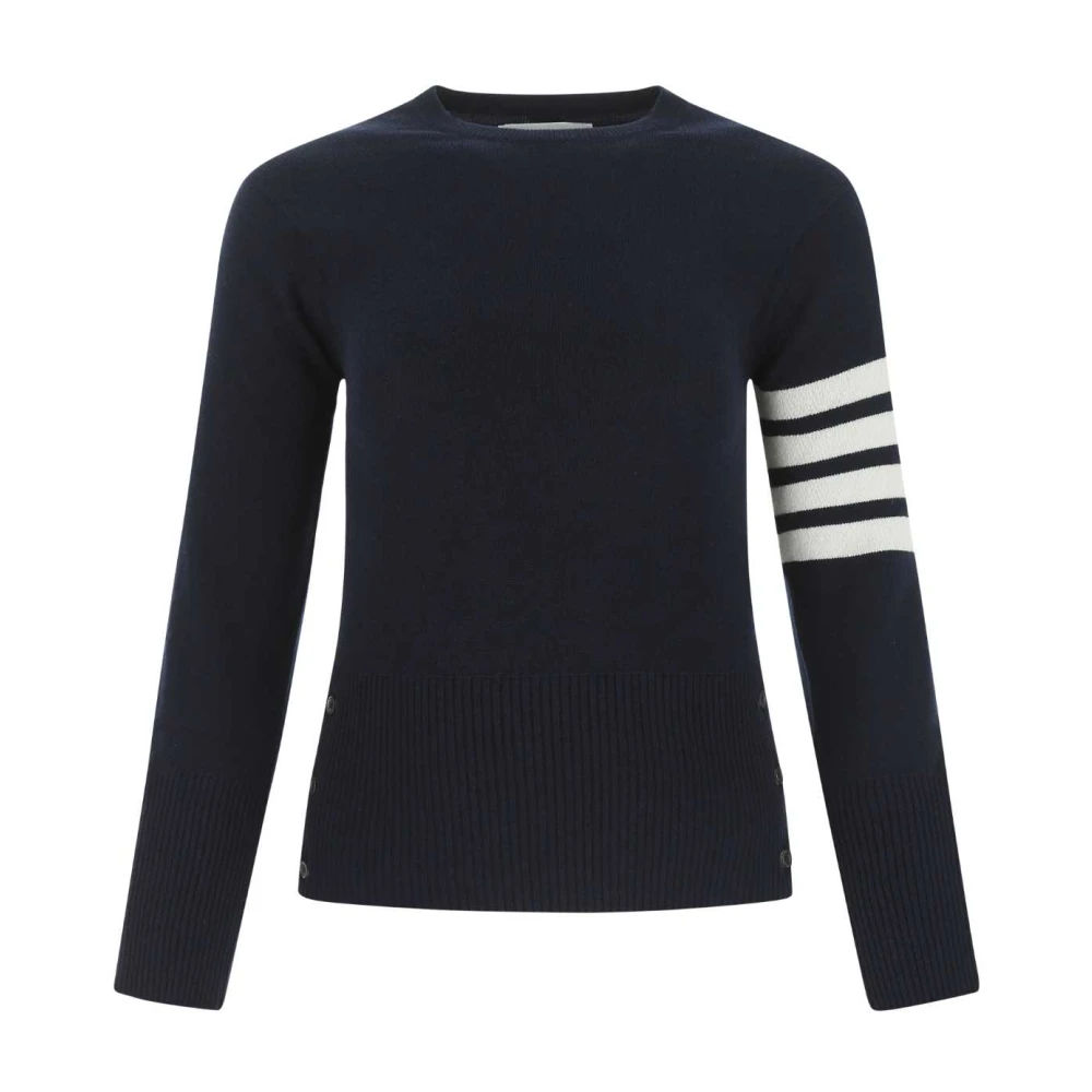 Thom Browne Navy Blue Wool Sweater Blue Dames