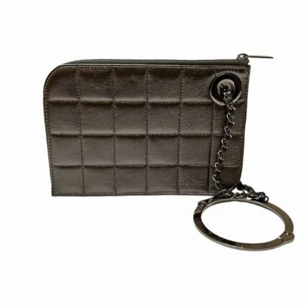 Chanel Vintage Pre-owned Leather chanel-bags Gray Dames