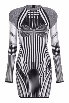 robe-courte-en-maille-imprimee