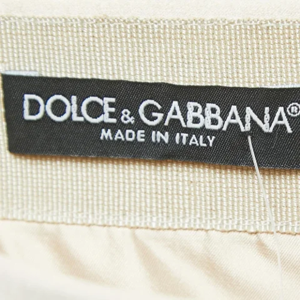 Dolce & Gabbana Pre-owned Satin bottoms Beige Dames