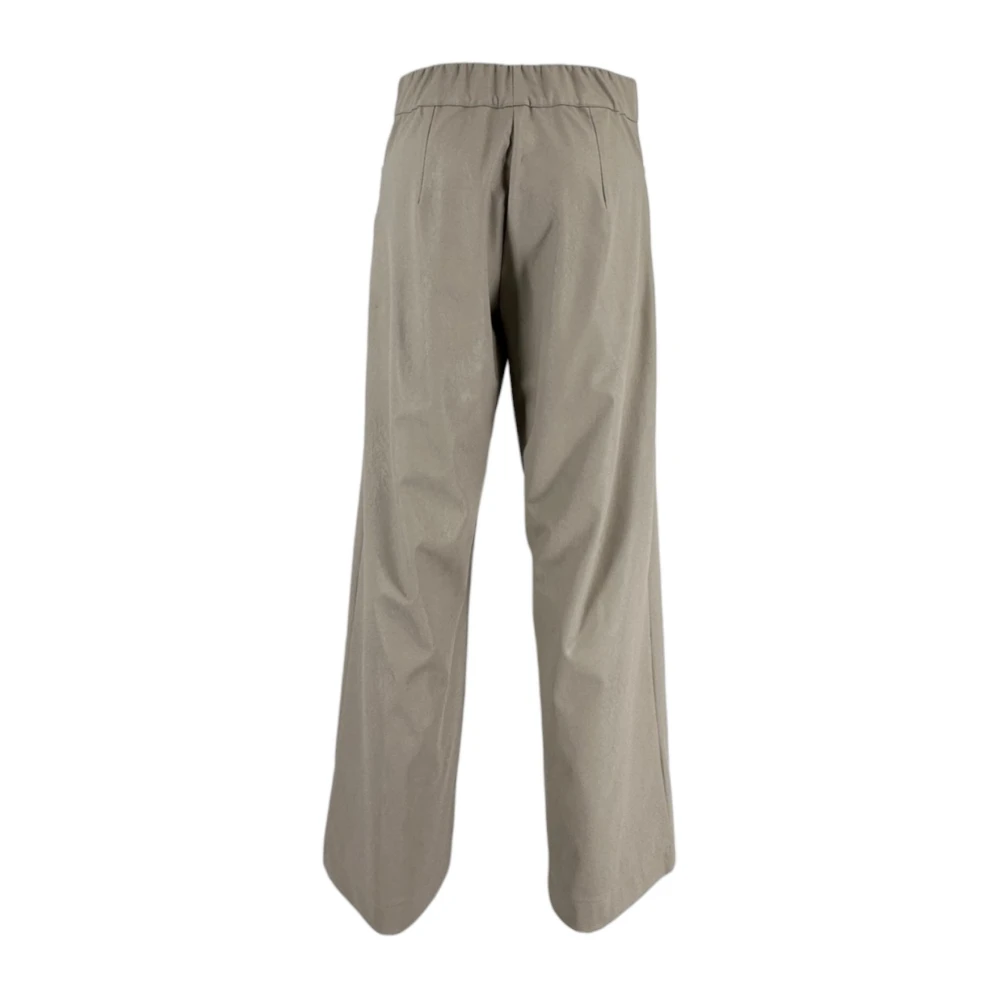 D.Exterior Cropped Faux Leather Broek Green Dames