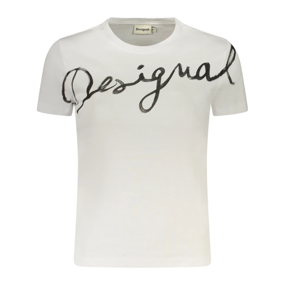 Desigual Vrouw Wit Tops Dames, Xl, Florence T-Shirt Met Korte Mouwen
