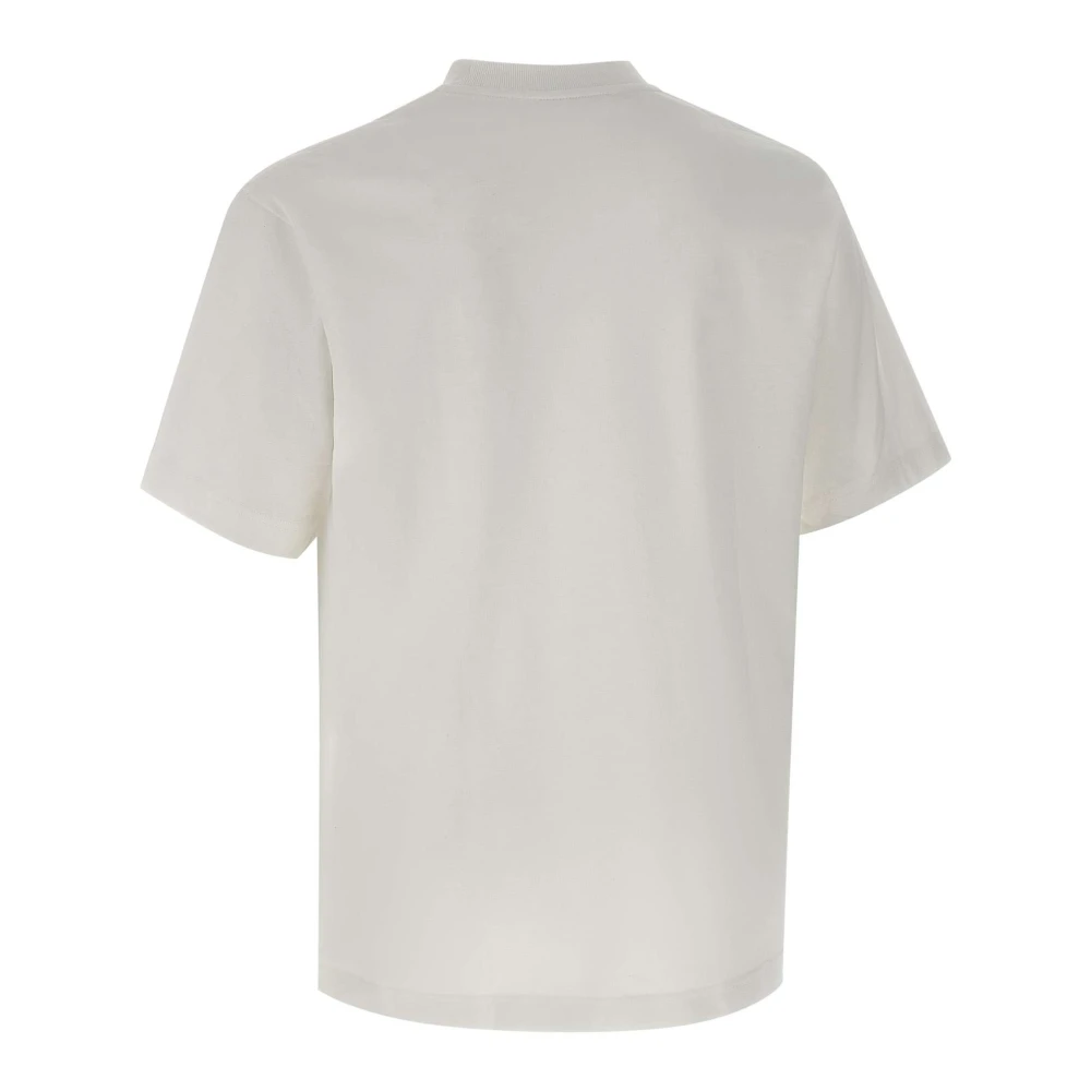 Lacoste Heren T-shirt Wit Logo Print White Heren