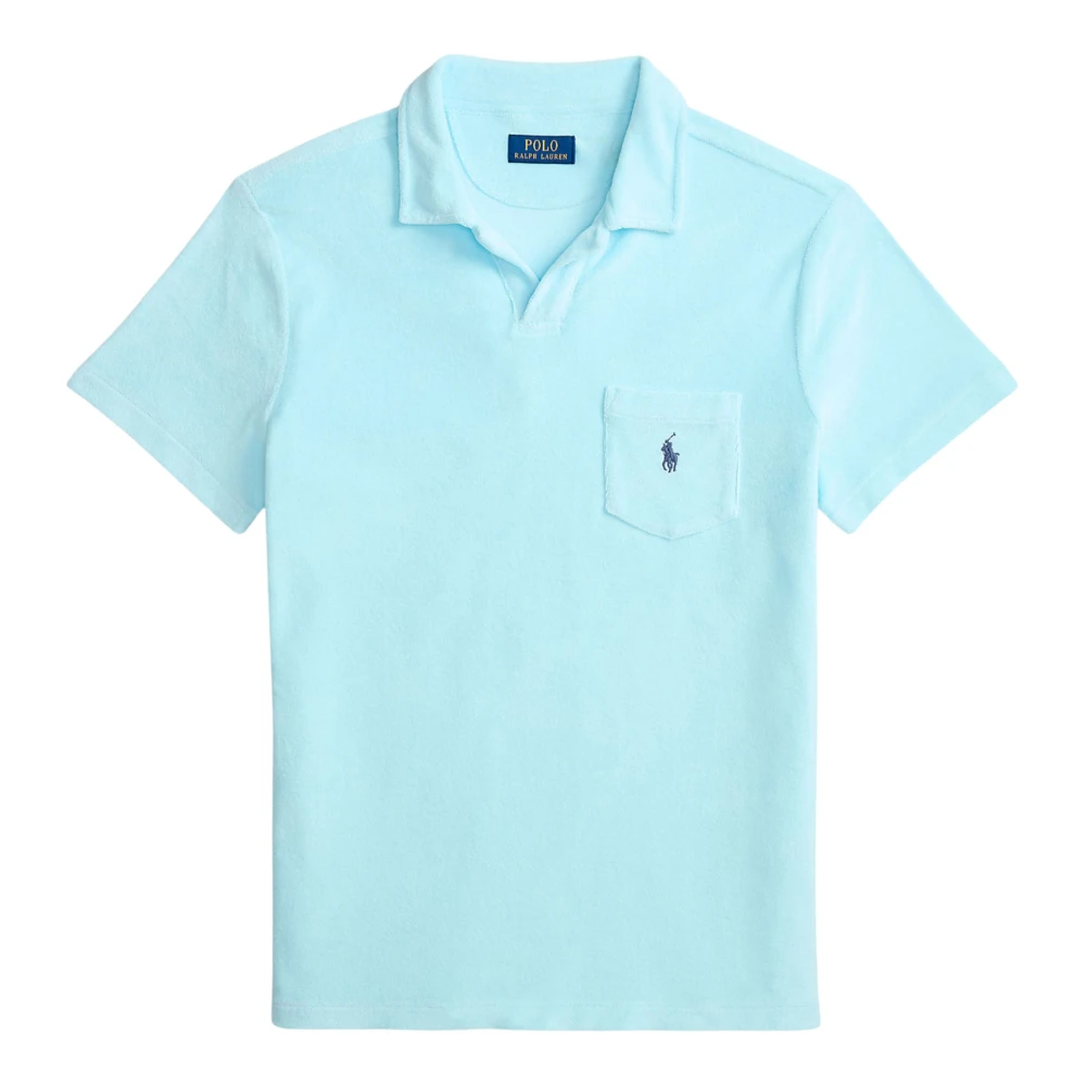 Ralph Lauren Men's Blue Polo Shirts, M, Terry Polo Shirt