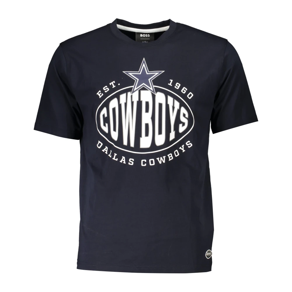 Hugo Boss Blauw T-shirt met korte mouwen en logo Blue Heren