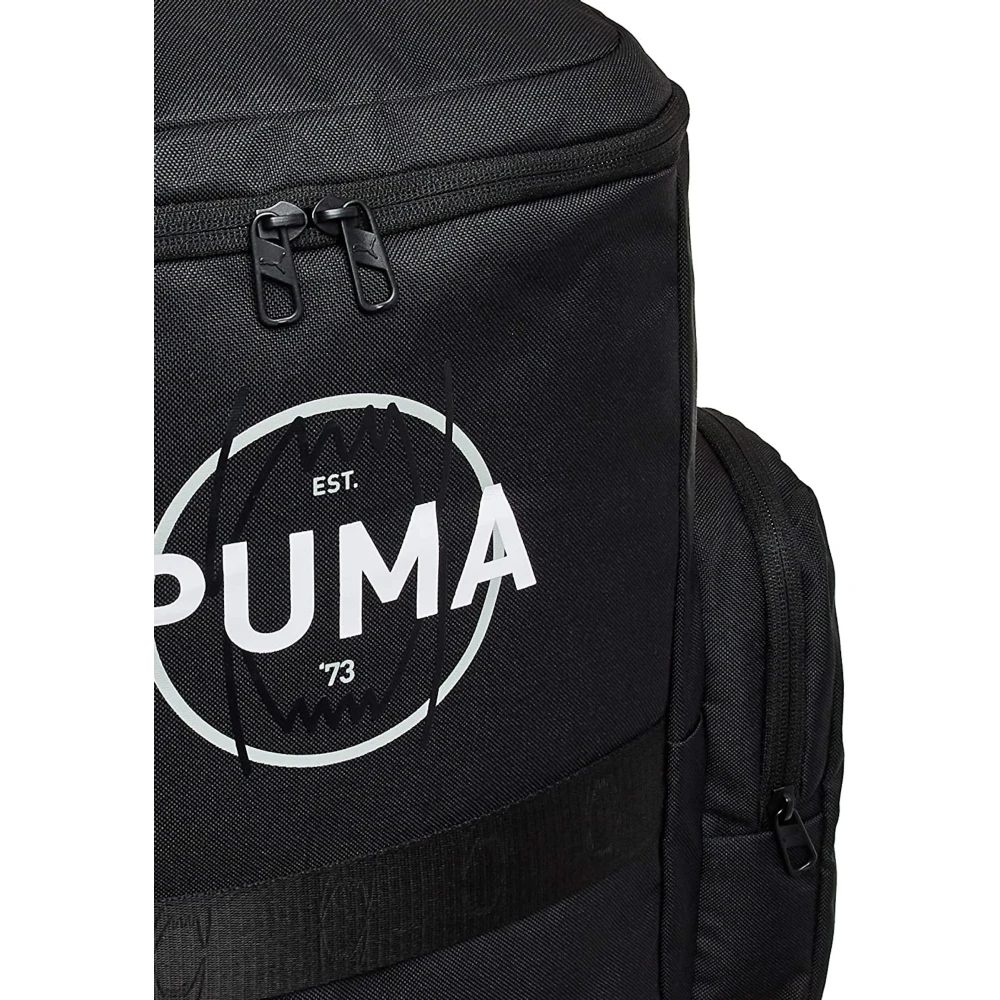 Puma Basketbalrugzak met frontprint en meerdere vakken Black Unisex