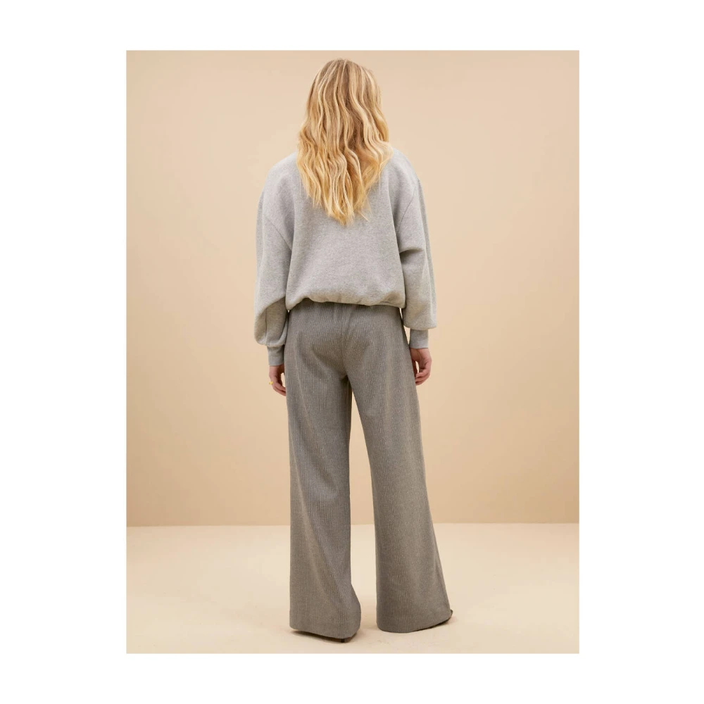 By-Bar Streepbroek in Benji Grey Gray Dames