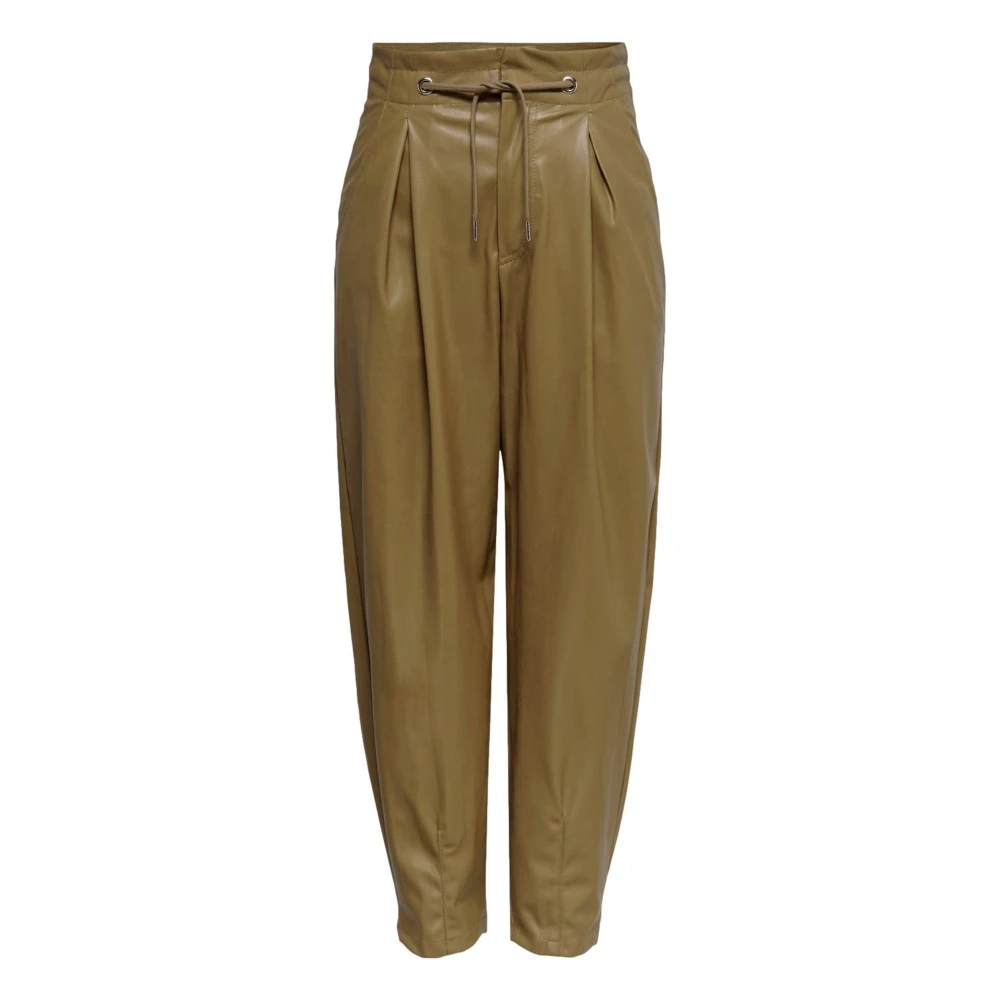 Only - Pantalons en cuir - Brun -