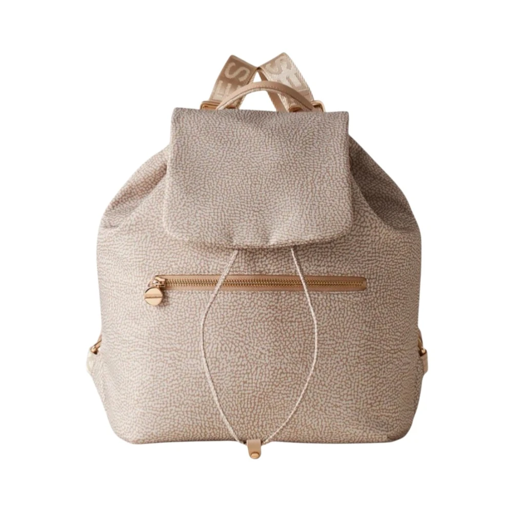 Borbonese Women's Beige Eco Line Zaino Medium - Backpacks - One Size - Bags