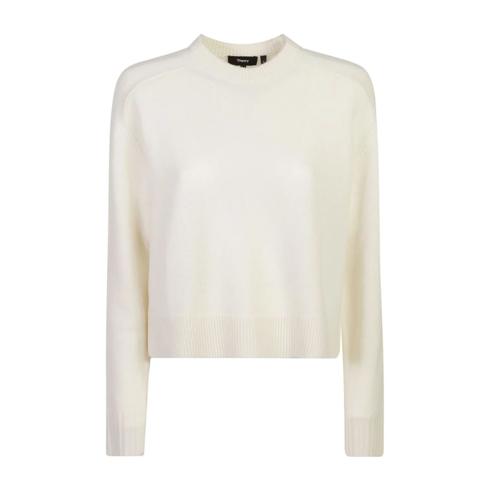 Theory Witte Kasjmier Gebreide Sweater White Dames