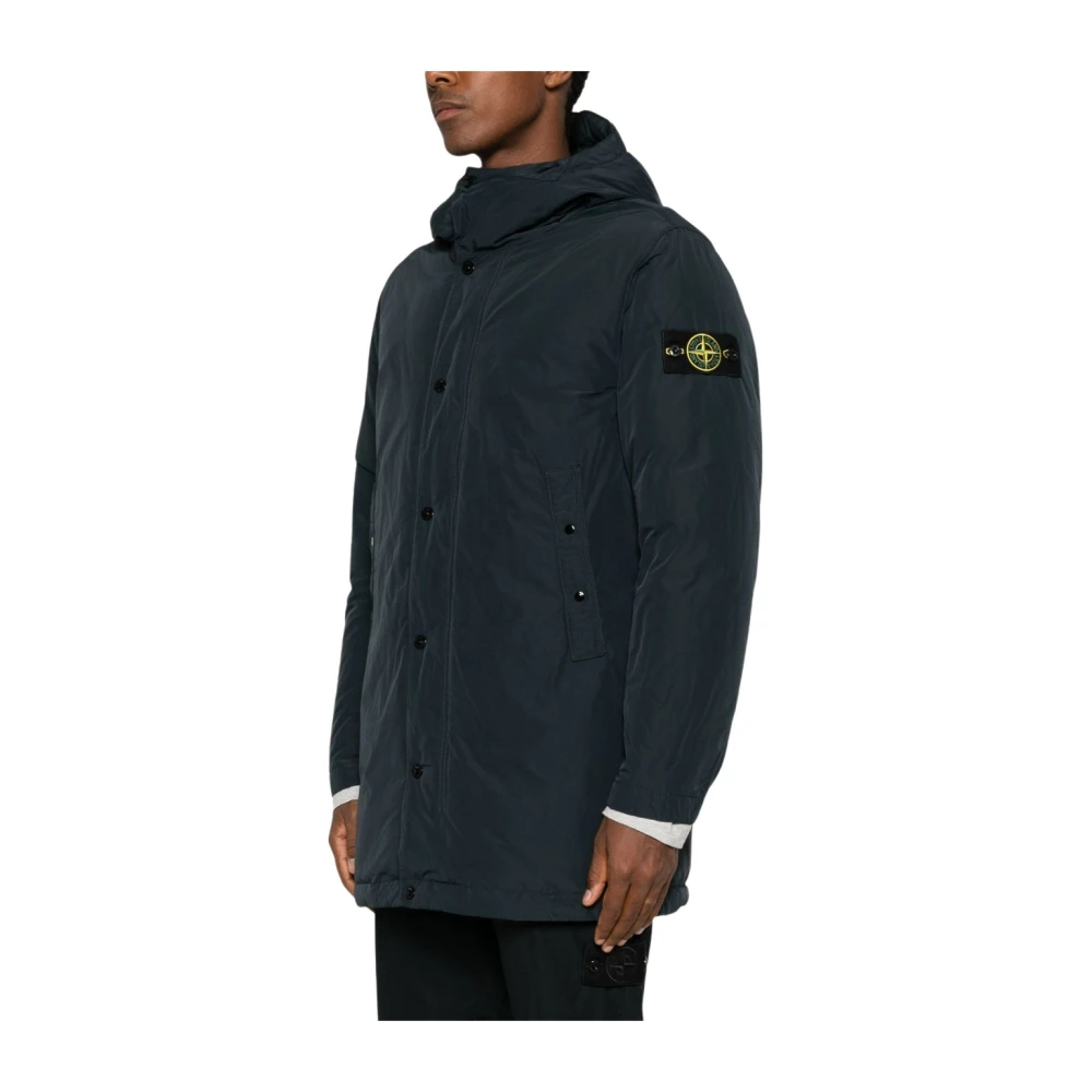 Stone Island , Light Jackets, Male, Blue, M, Coats