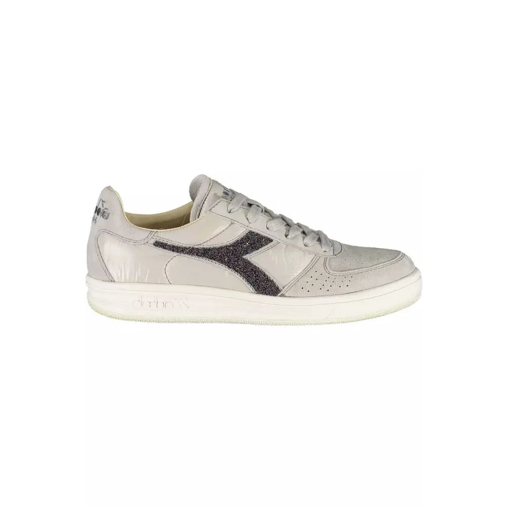 Diadora Women's Gray Elegant Swarovski Embellished Trainers - Sneakers - 3 1/2 Uk- Shoes