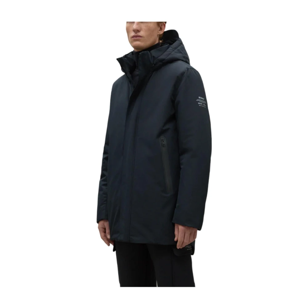 Ecoalf Gerecyclede Oceaan Polyester Parka Jas Black Heren
