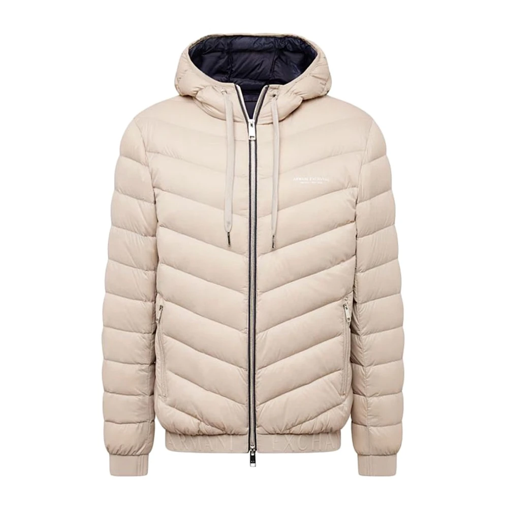 Armani Exchange Men's Beige Giubbotto - Winter Jackets - 2XL - Jackets