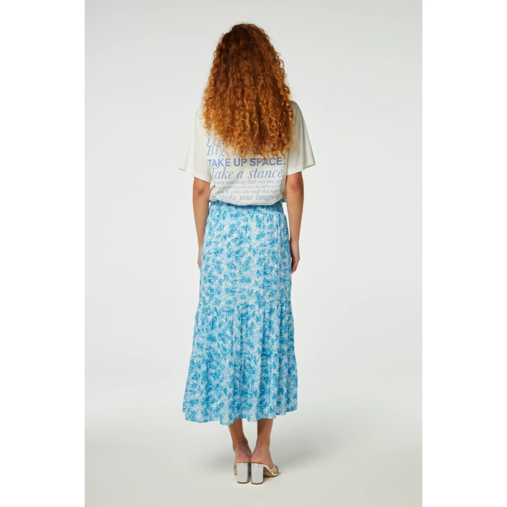 Fabienne Chapot Figolette Print Midi Rok Blue Dames