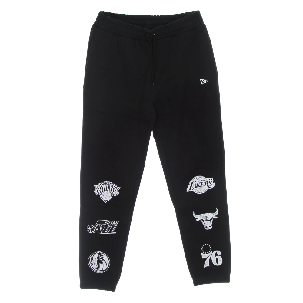 New Era Men's Black Sweatpants, Xl, Nba Logo Joggers Tracksuit