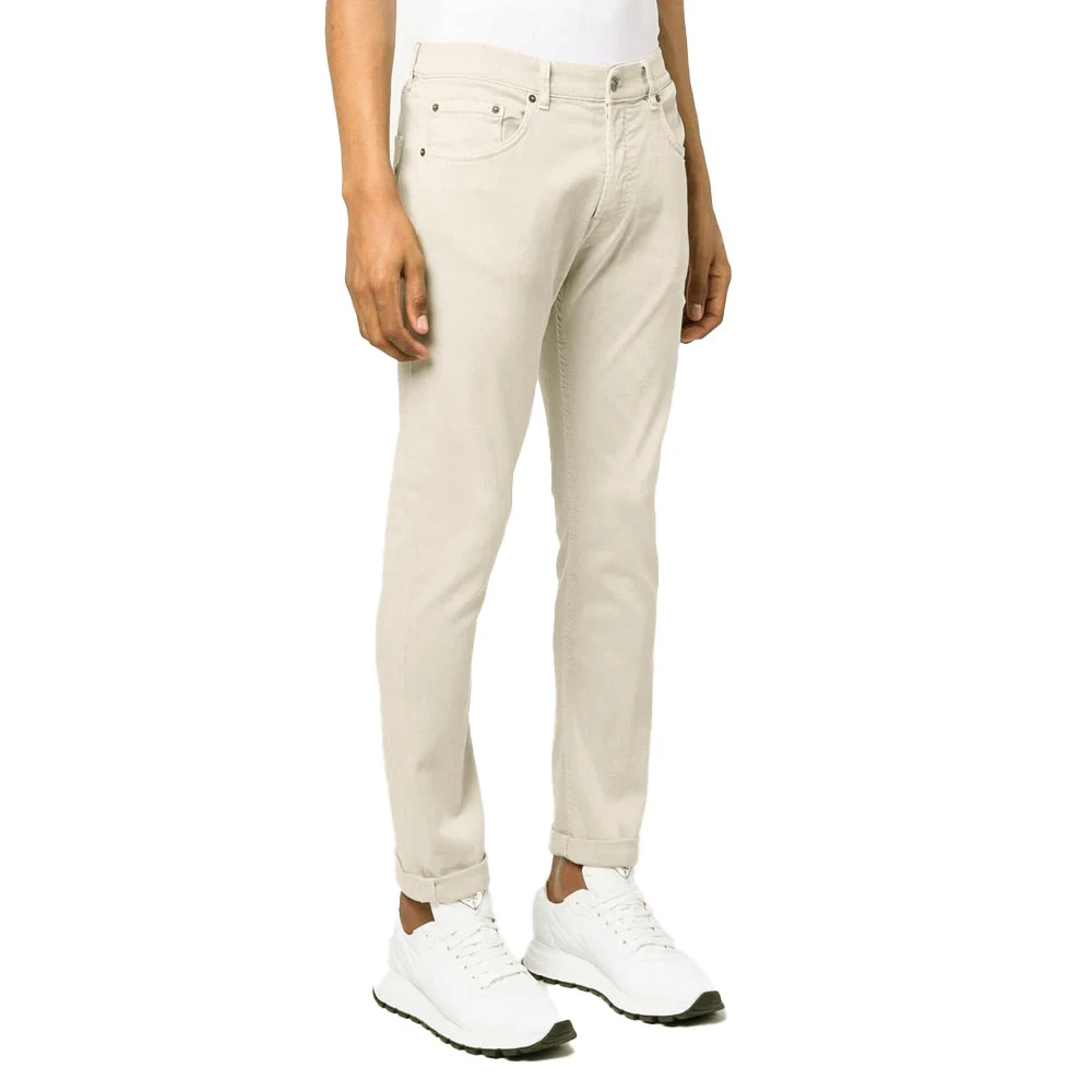 Dondup Icon Jeans NorHeren Pasvorm Gemaakt in Italië Beige Heren
