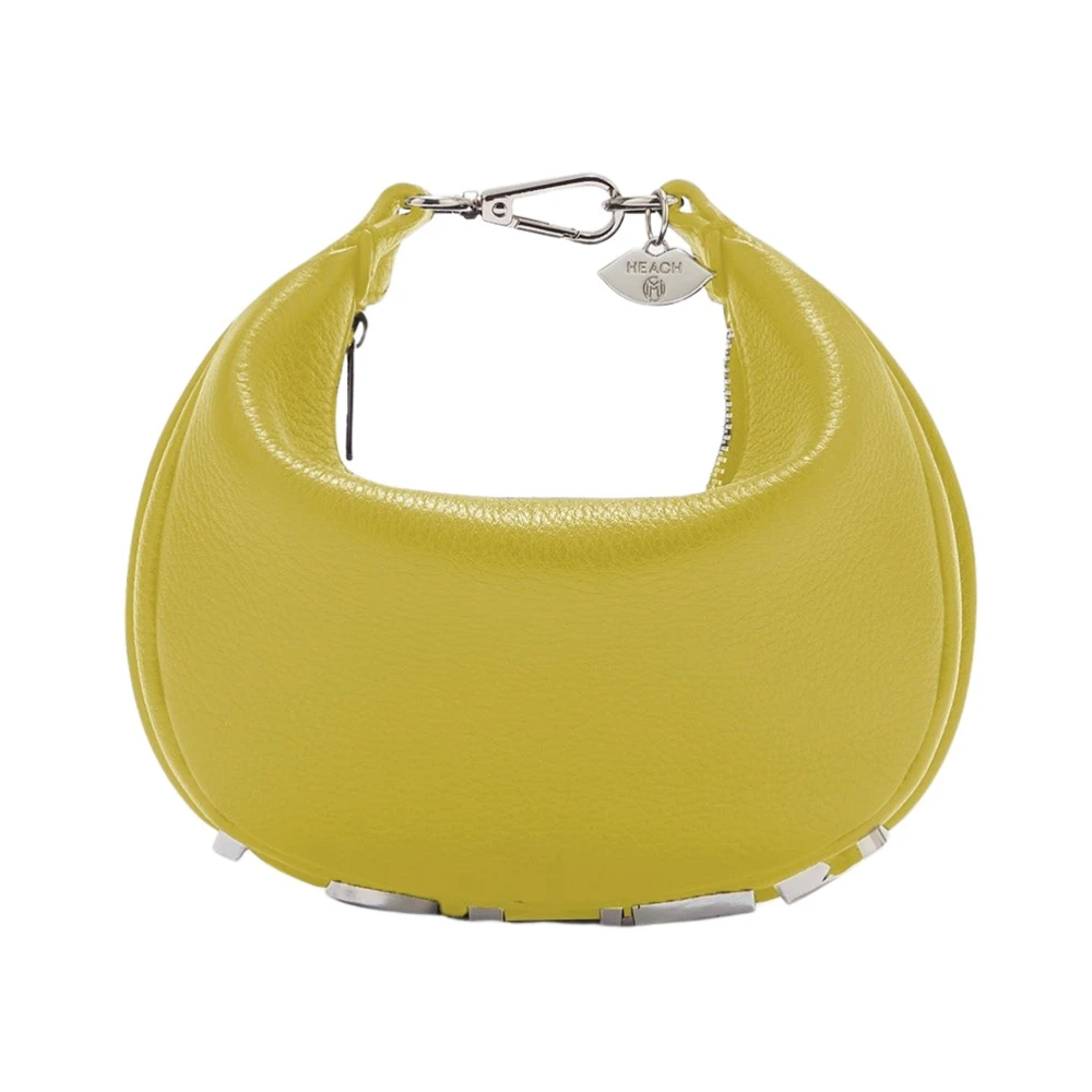 Silvian Heach Metallic lettering leren hobo tas Yellow Dames
