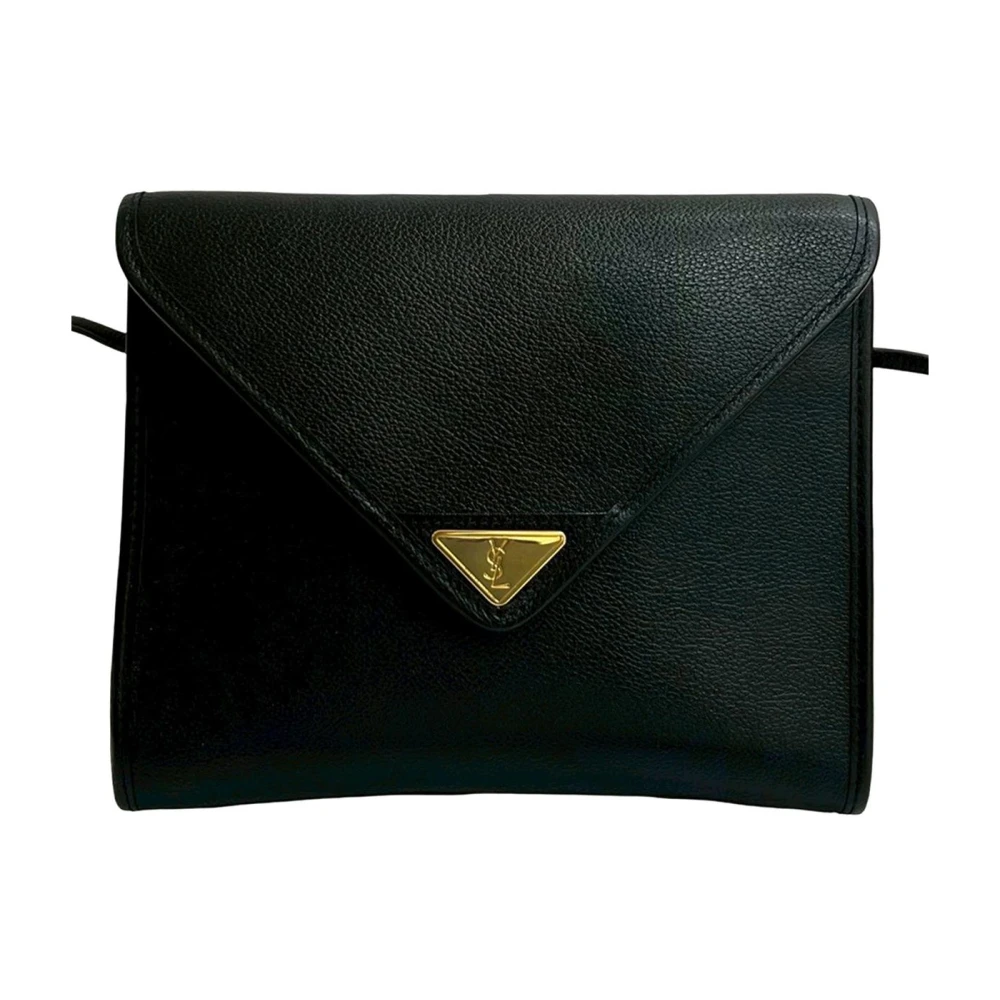 Saint Laurent Vintage Women's Black Pre-Owned Envelope Flap Bag
