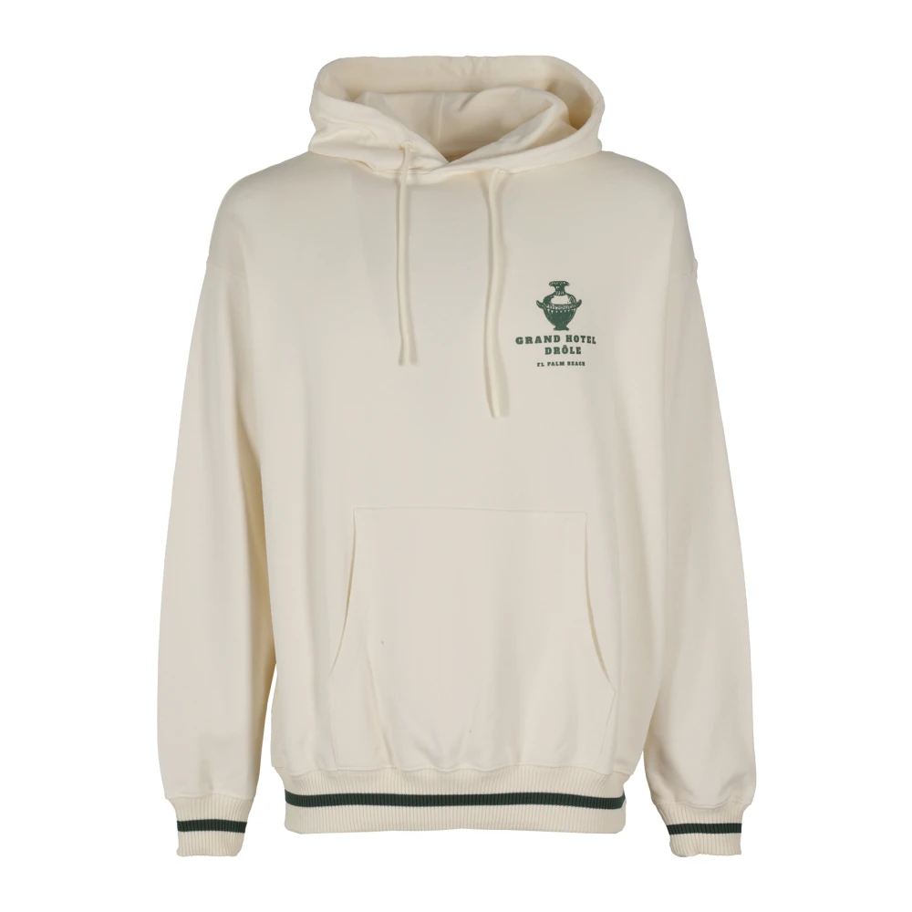 Drole de Monsieur Grappige Hotel Hoodie Beige Heren