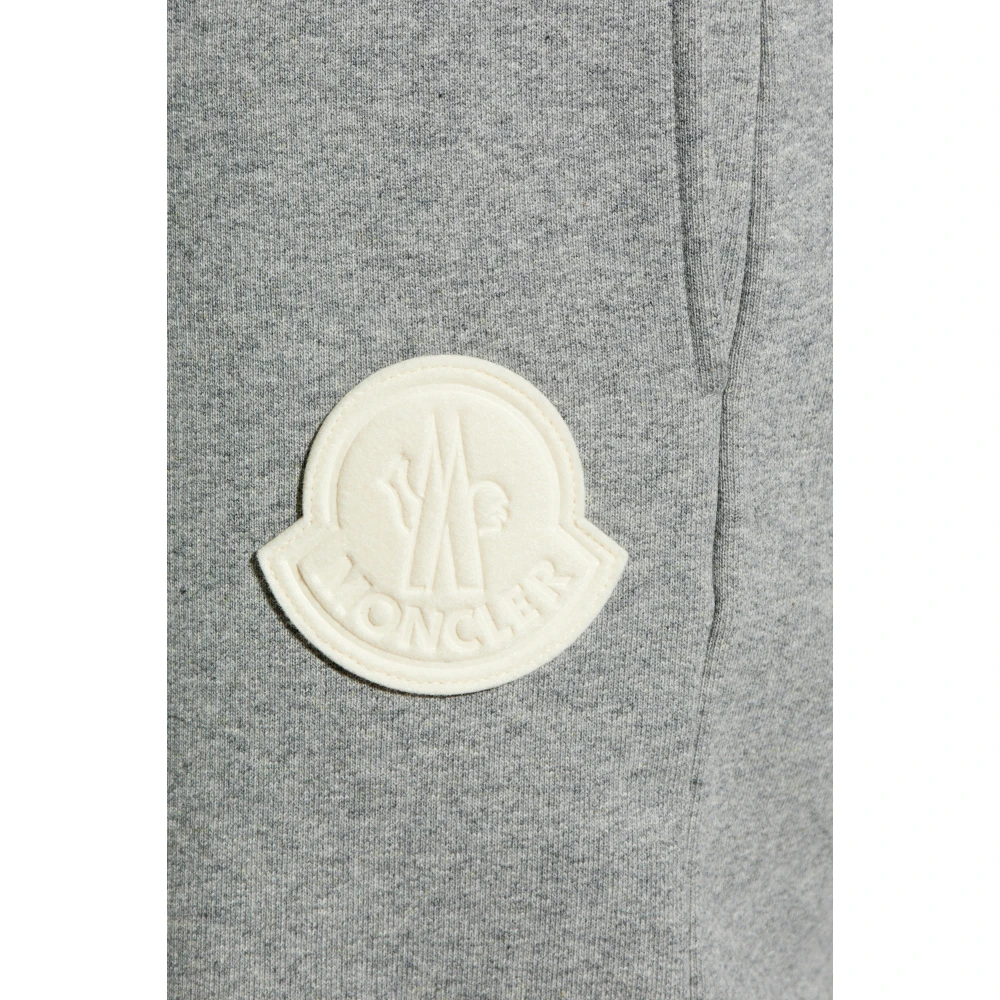 Moncler Sweatpants met logo Gray Heren