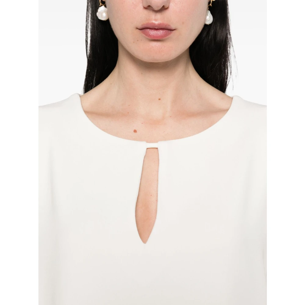 Alberto Biani Ivoor Shirts met Korte Mouwen Beige Dames