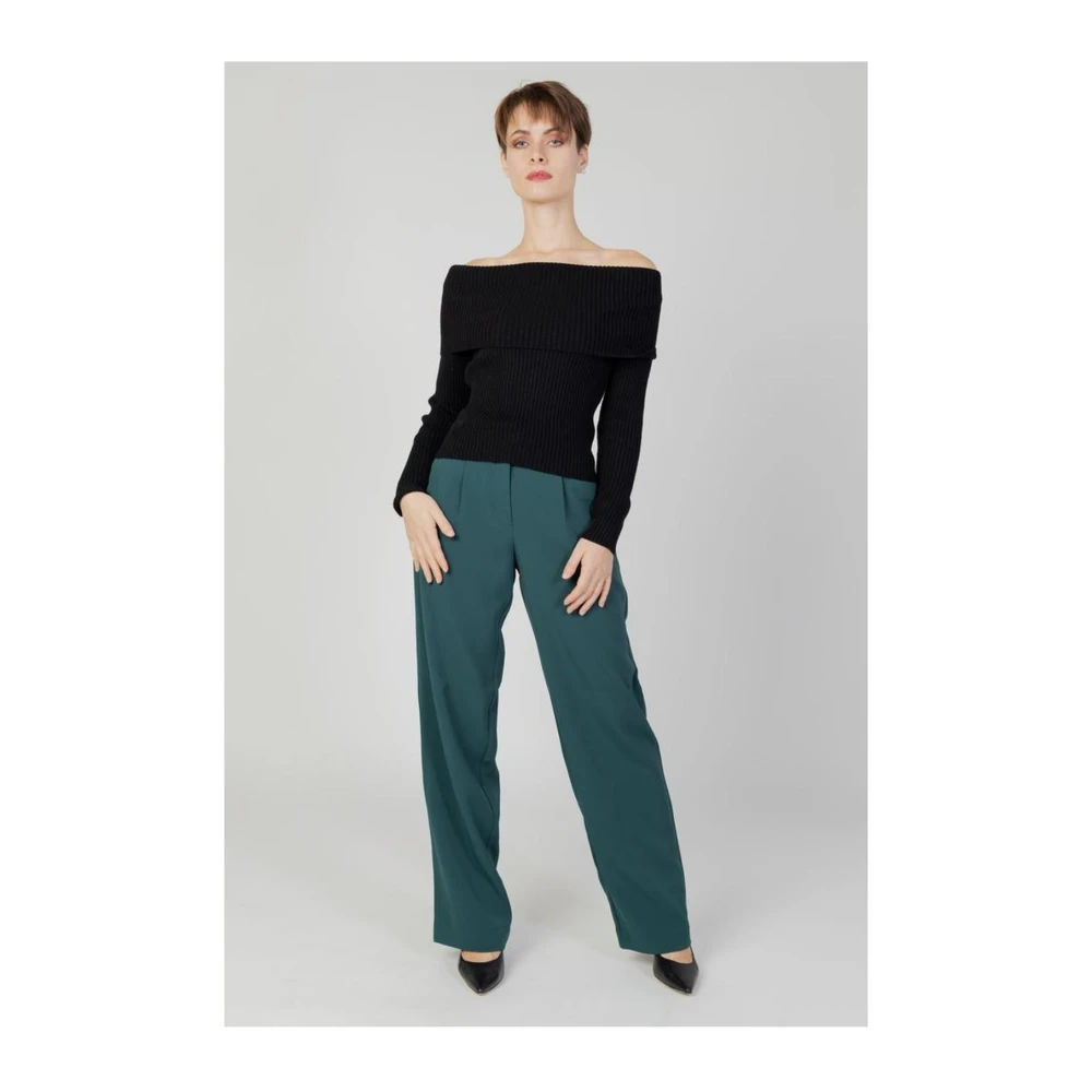 Vila Bootcut Broek voor Vrouwen Green Dames
