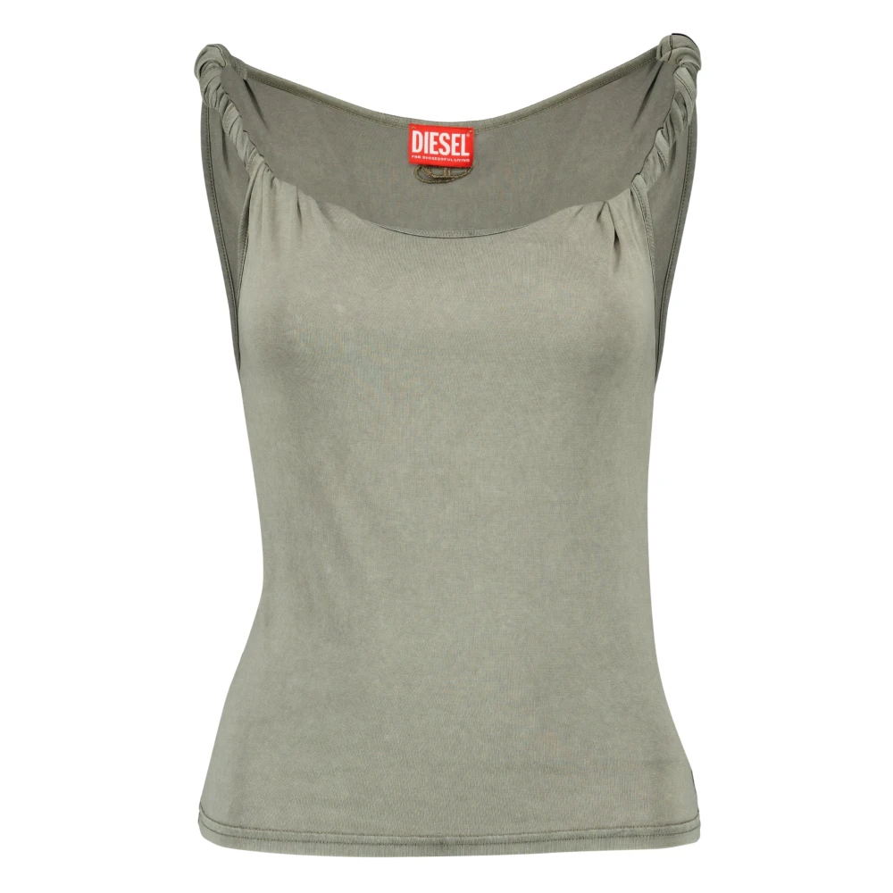 Diesel Women's Green Sleeveless Tops, M, T-Twy Tank