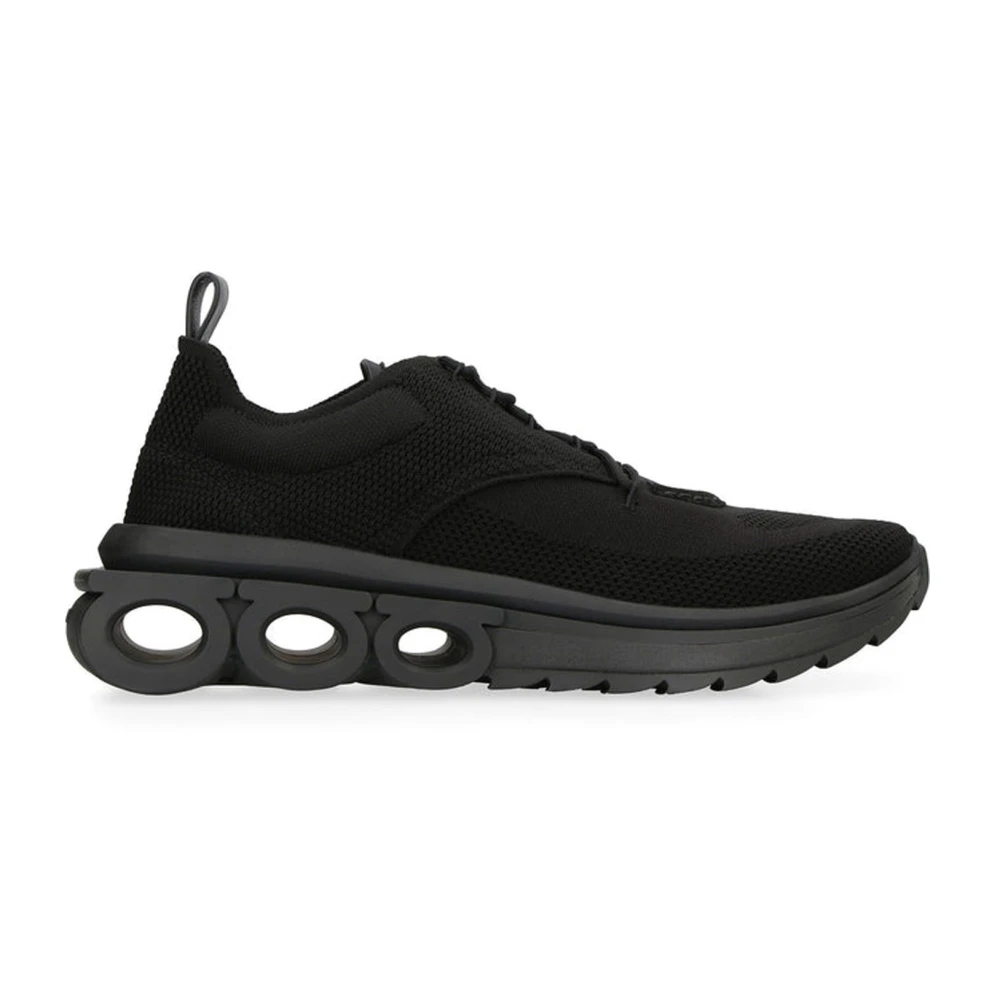 Ferragamo Men's Black Nima Knit Sneakers