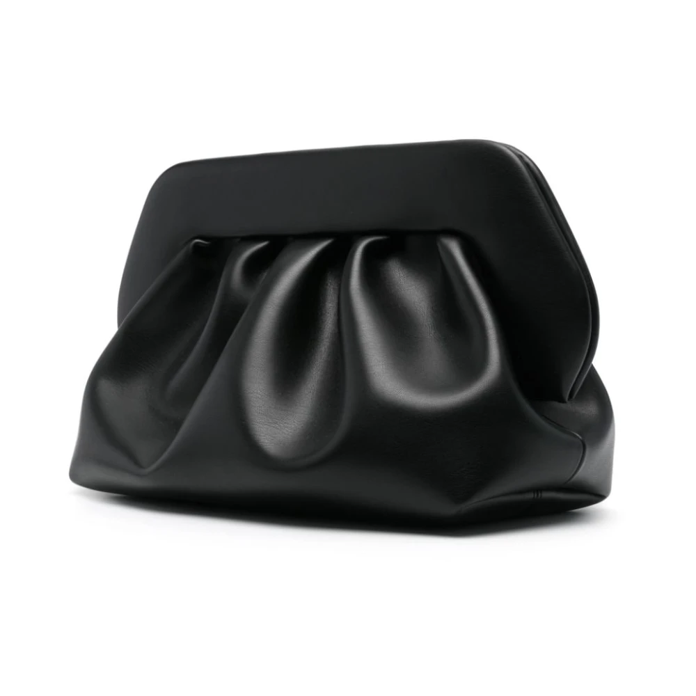 THEMOIRè Vegan Clutch Tas met Magnetische Sluiting Black Dames