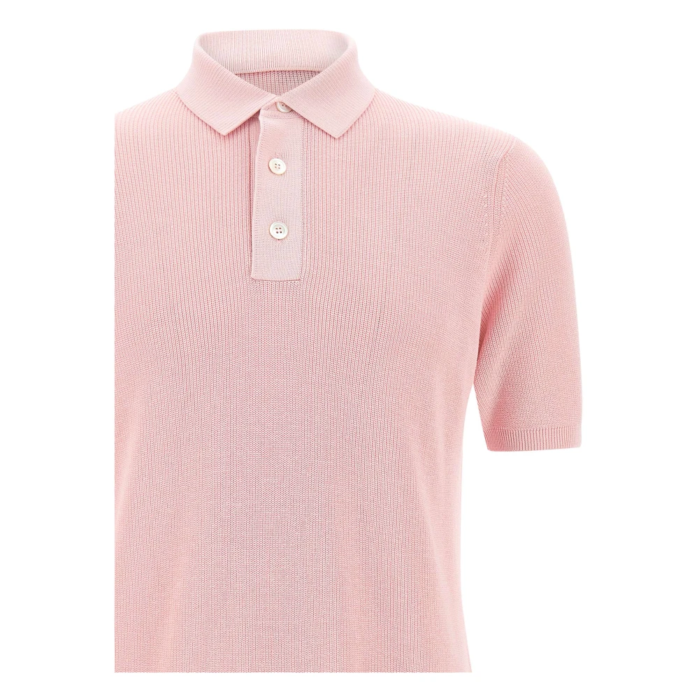 Filippo De Laurentiis Roze Katoenen Poloshirt Pink Heren
