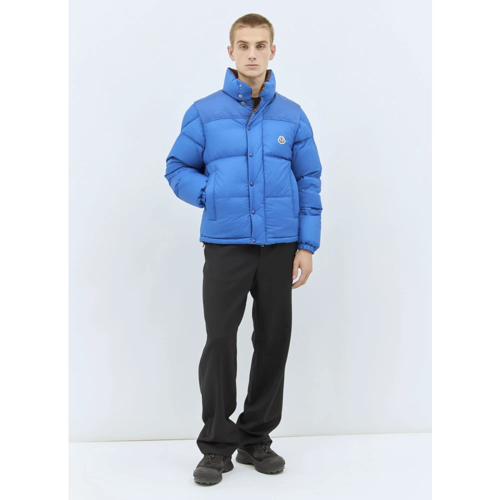 Moncler Omkeerbare Donsjack met Afneembare Mouwen Blue Heren