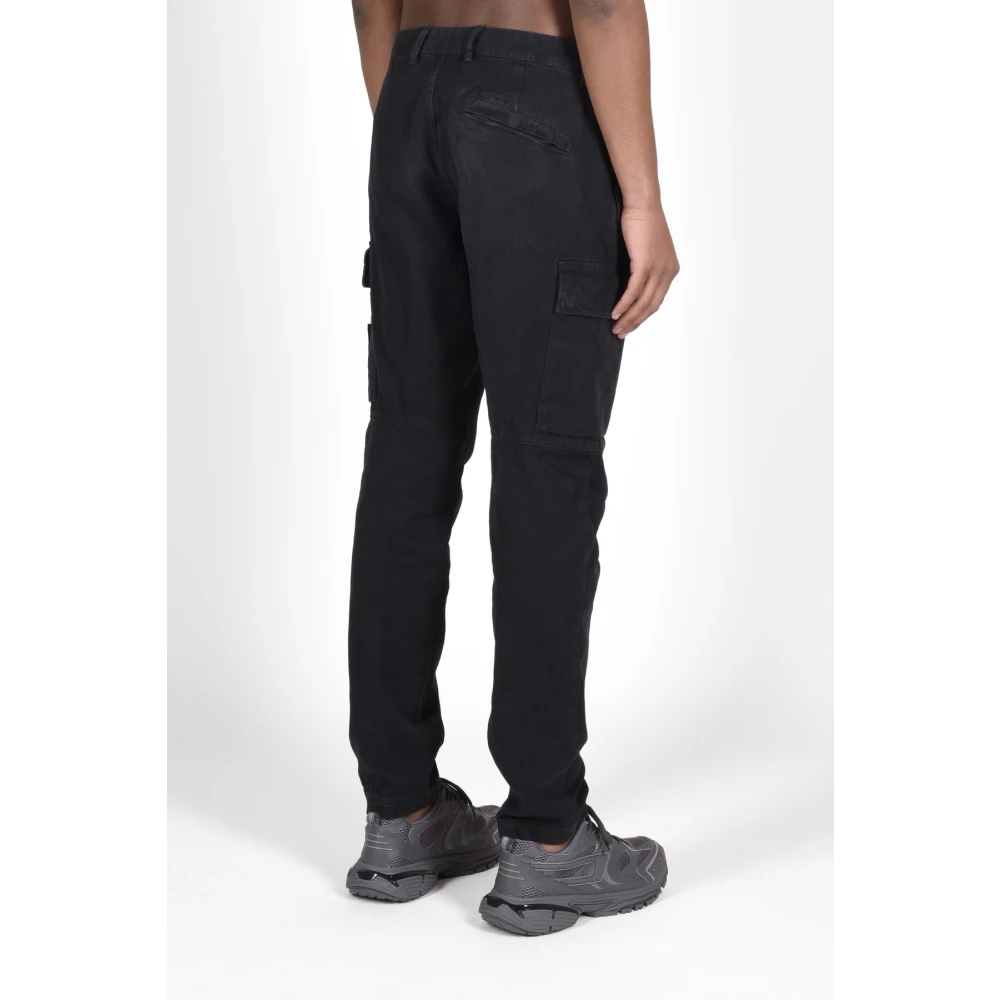 Stone Island Katoenen Broek Black Heren