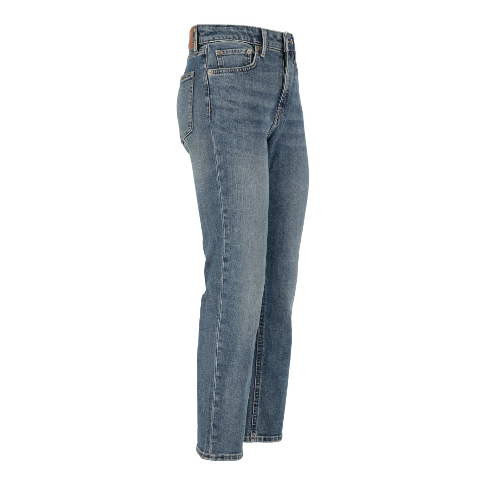 Ralph Lauren Five-Pocket Cotton Stretch Jeans Blue Dames