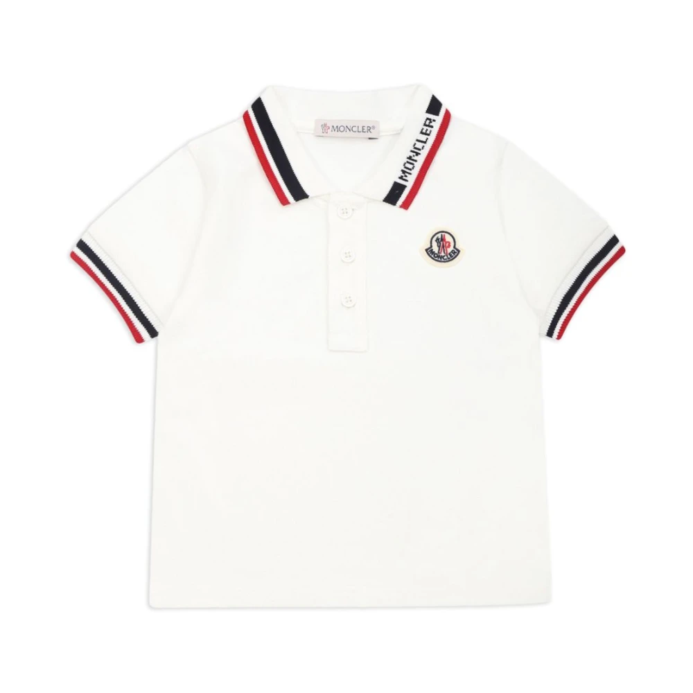 Moncler White T-Shirts & Polos For Boys - Male - Kids Short Sleeve T-Shirts - White - 3 Y - Kids