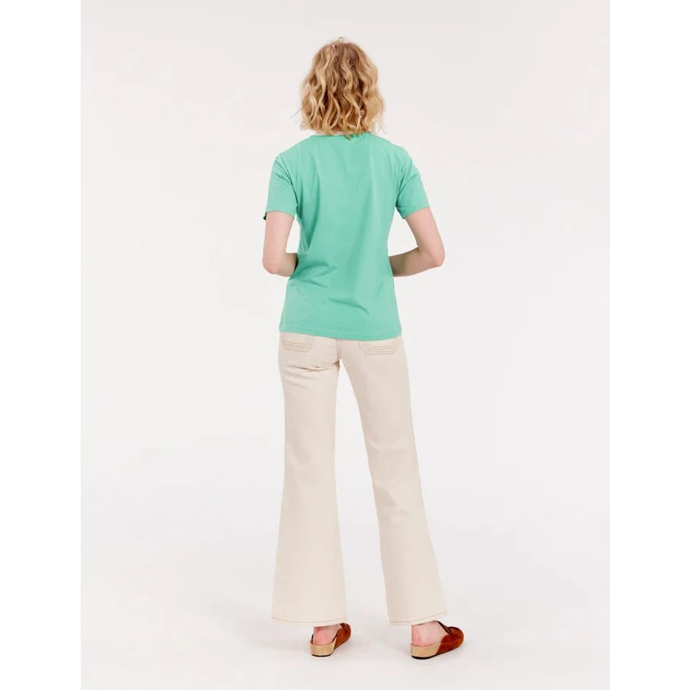 Ines De La Fressange Paris Iconische Groene Ronde Hals T-shirt Green Dames