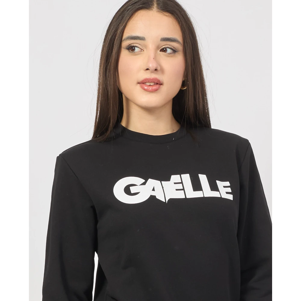 Gaëlle Paris Zwarte trui met voorlogo Black Dames