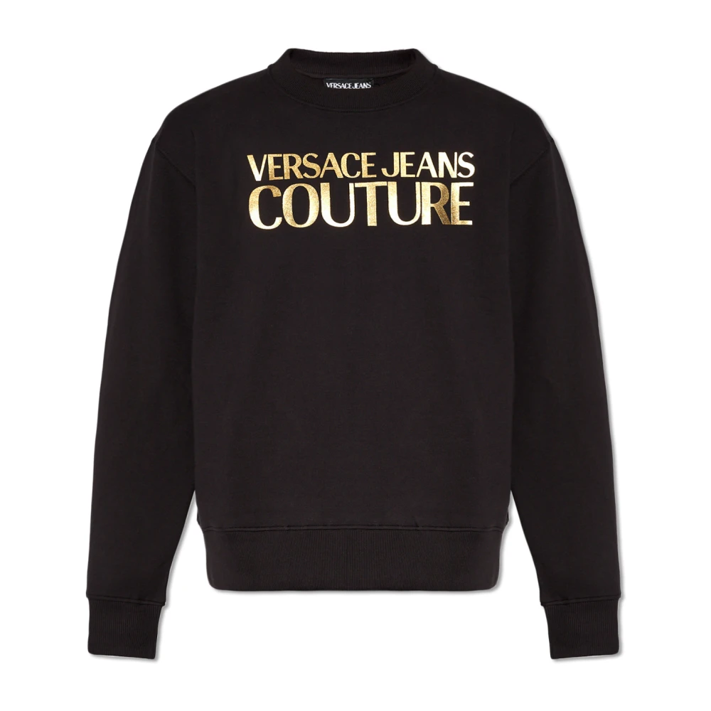 Versace Jeans Couture Gestreepte Logo Sweatshirt Black Heren