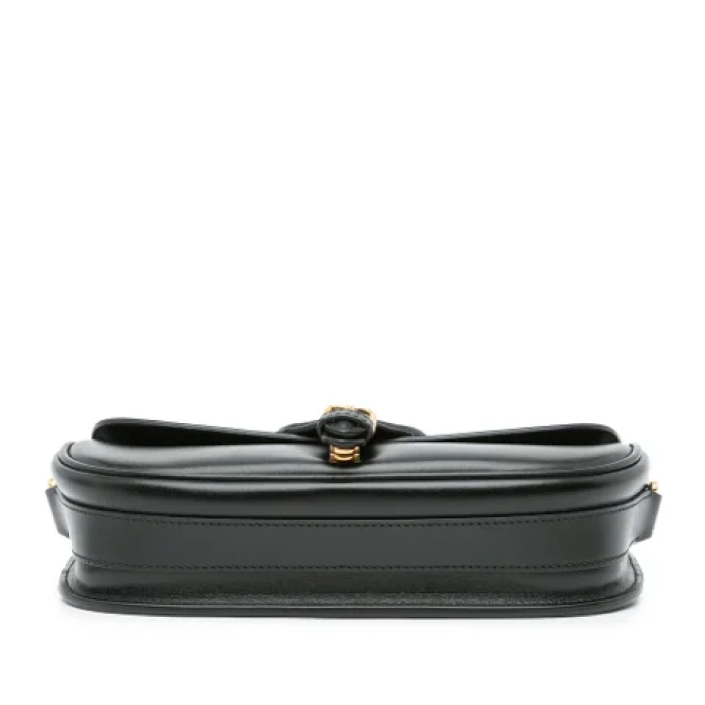 Dior Vintage Pre-owned Leather shoulder-bags Black Dames