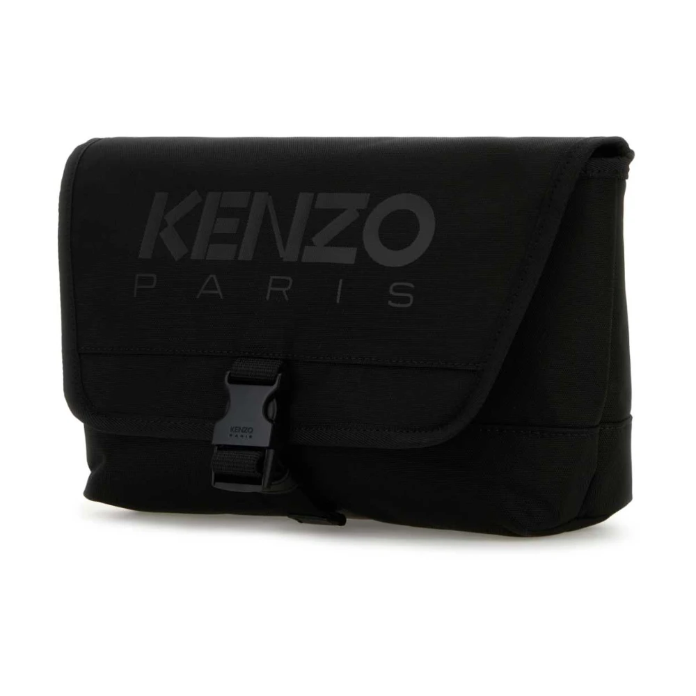 Kenzo Zwarte canvas heuptas Black Heren