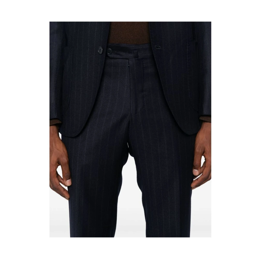 Gabo Napoli Navy Pinstripe Blazer en Broek Set Blue Heren