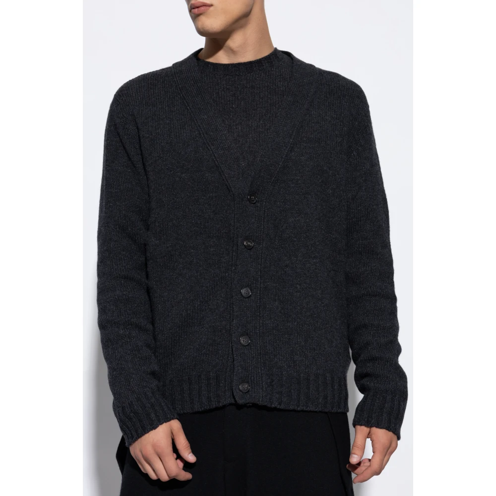 Palm Angels Cardigan met logo Gray Heren