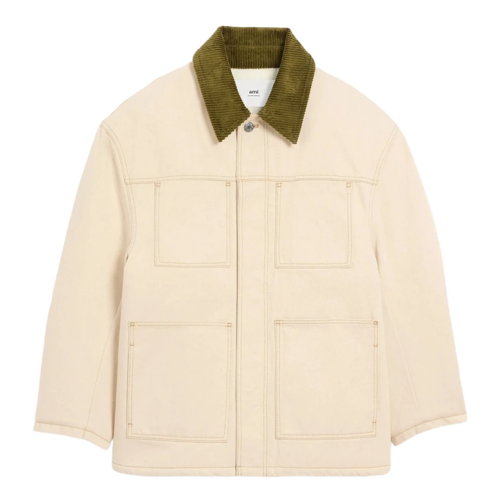 Ami Paris Uomo Beige Giacche, Xs, New,