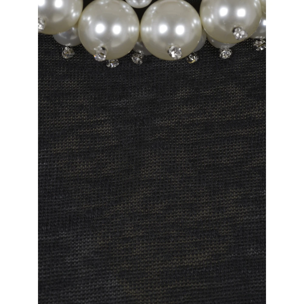 Zimmermann Zwarte Crush Embellished Tee Shirt Black Dames