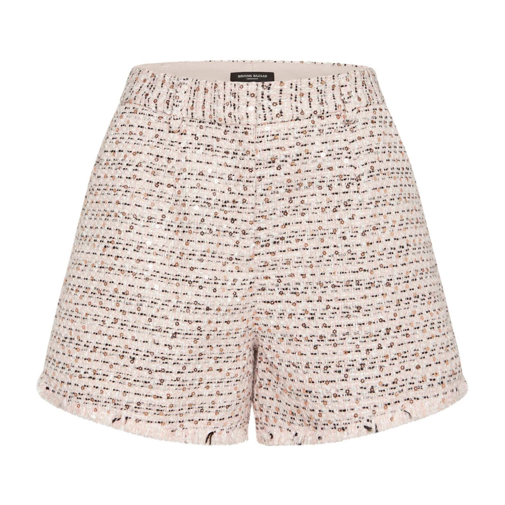 Bruuns Bazaar Kristalroze Paillet Trim Shorts Pink Dames