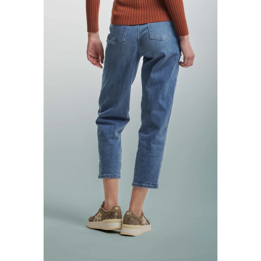 Kocca Baggy Jeans met Kralen Blue Dames