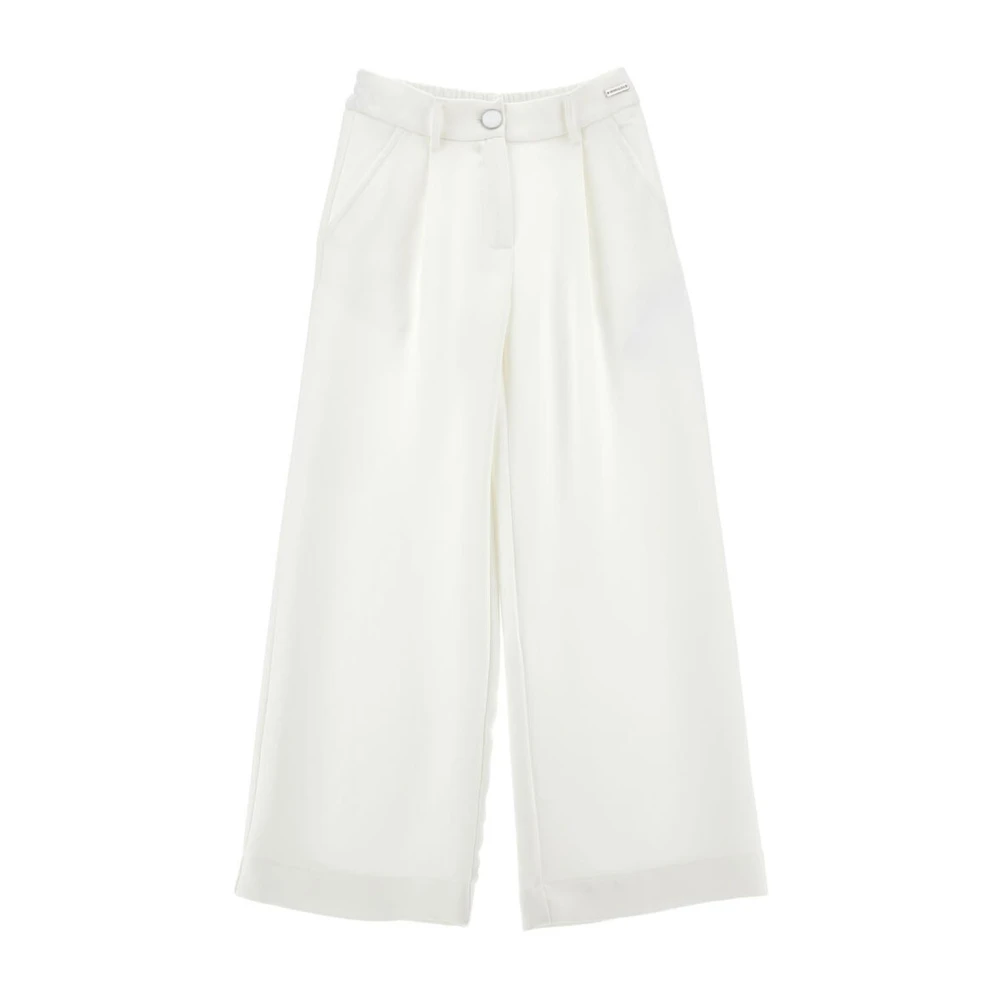 Monnalisa Girls White Trousers, 10 Y, Pantalone